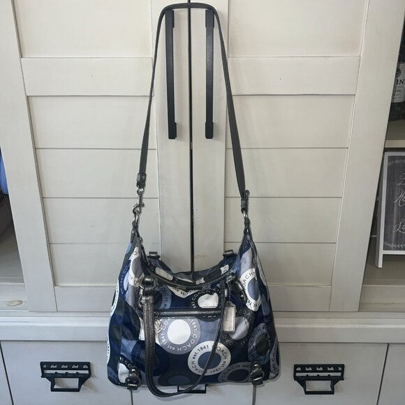 Coach Print Sateen Alexandra Satchel Crossbody Handbag - Picture 1 of 11